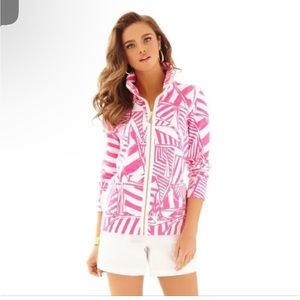 Lilly Pulitzer Leona Zip Up in Yacht Sea print - size XL